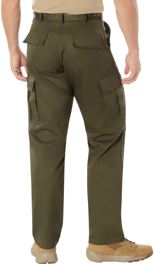 Ranger Green - Tactical BDU Pants Cargo Fatigues - Poly/Cotton Twill - Button Fly