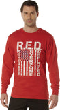 Red Long Sleeve R.E.D. (Remember Everyone Deployed) Athletic Fit T-Shirt