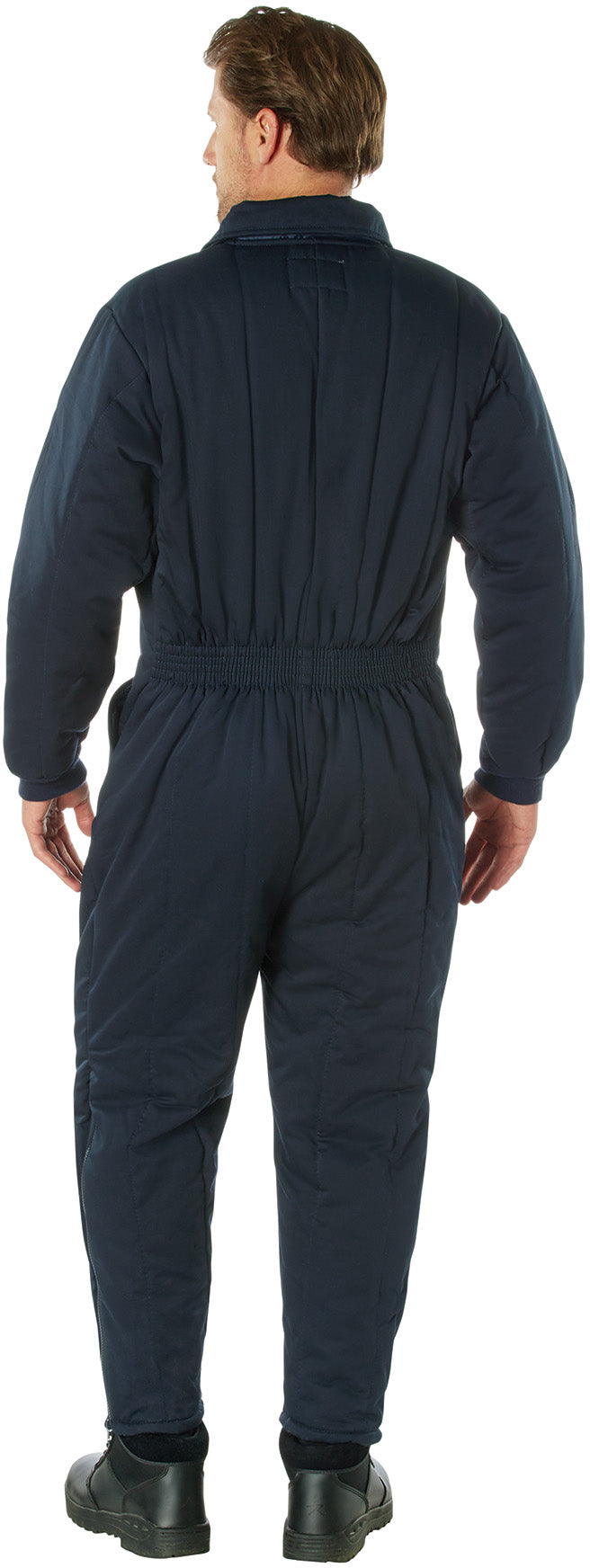 Navy Blue - Cold Weather Insulated Coveralls Outdoor Full Body Protection