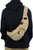 Khaki - Crossbody Large Canvas Sling Backpack Bag