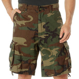 Woodland Camouflage - Vintage Infantry Utility Army BDU Cargo Shorts - Heavyweight Cotton - Zipper Fly Woodland Camouflage - Vintage Infantry Utility Army BDU Cargo Shorts - Heavyweight Cotton - Zipper Fly