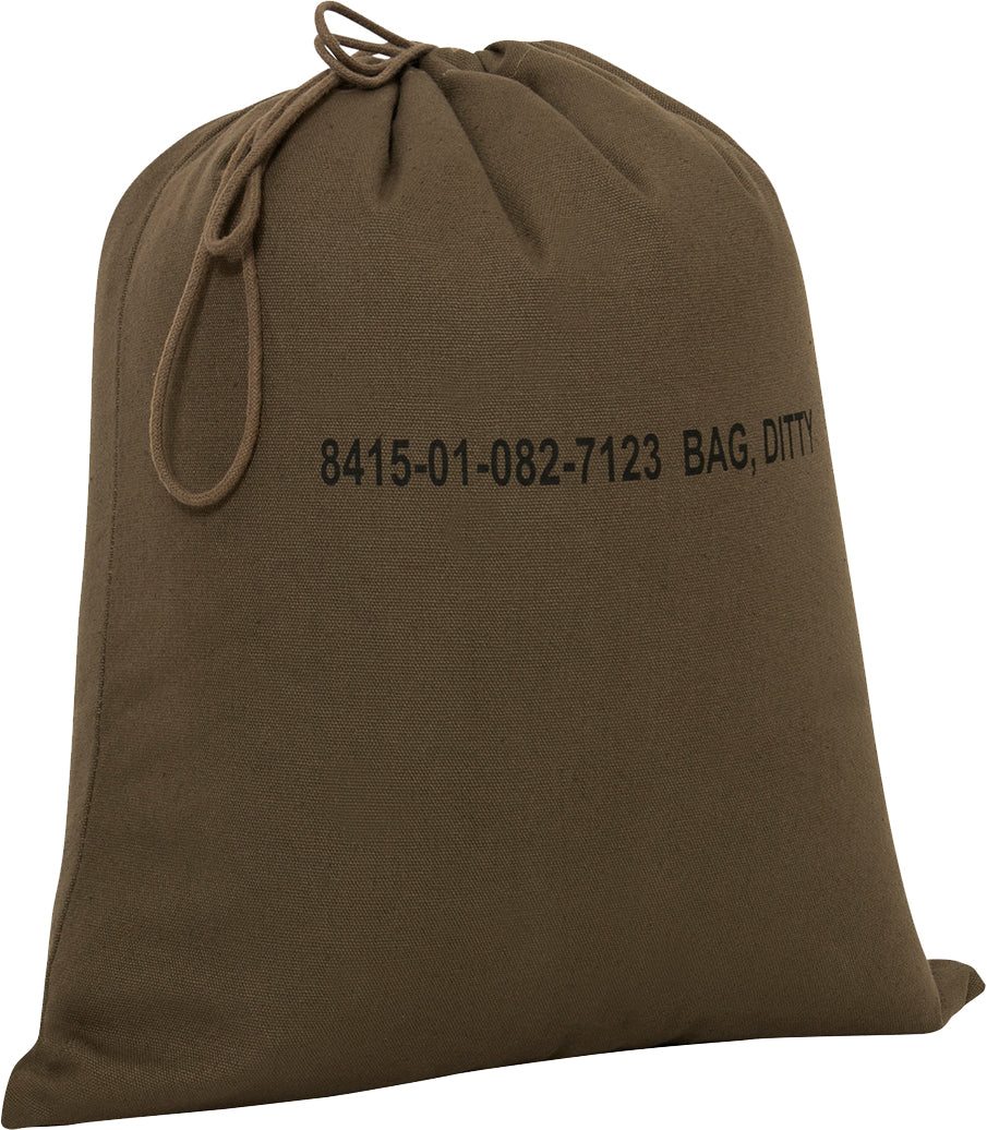 Olive Drab Tactical Military Canvas Barracks Bag GI Style Laundry Duffle Sack Heavy Duty (18" x 27")