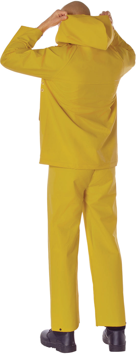 Yellow - Deluxe Heavyweight PVC Hurricane 2-Piece Rain Suit
