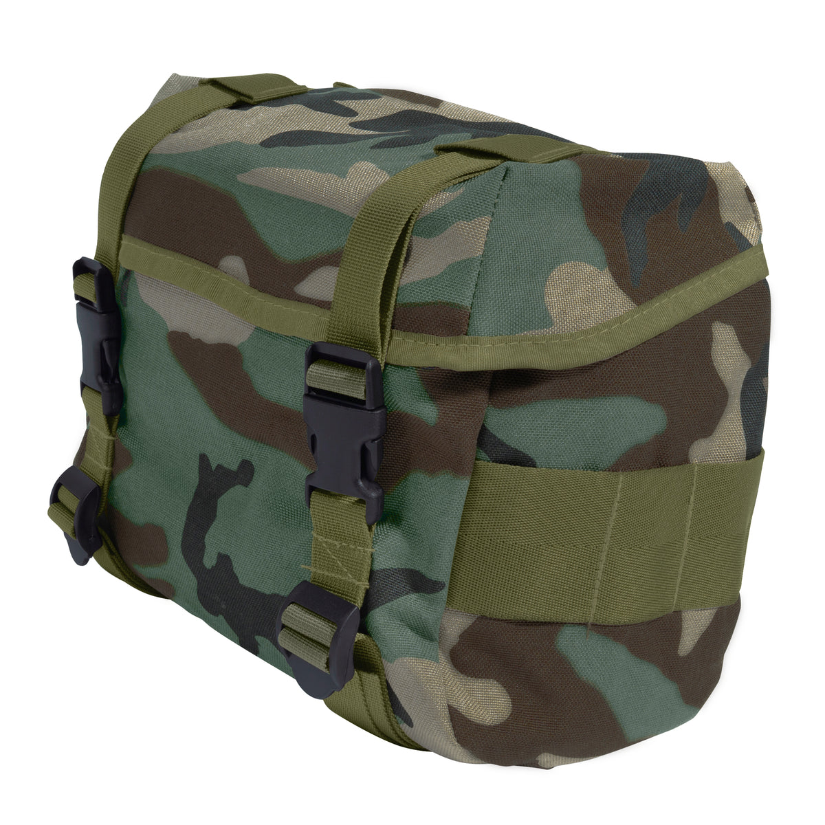Woodland Camouflage Military GI Enhanced Butt Pack Tactical ALICE Gear Pouch (10" x 9.5" x 6")