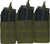 Olive Drab MOLLE Open Top Six Rifle Mag Pouch
