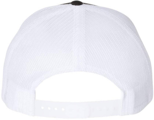 US Army Veteran USA Flag Embroidered Trucker Hat | Structured Mesh Back Military Vet Snap Back Baseball Cap