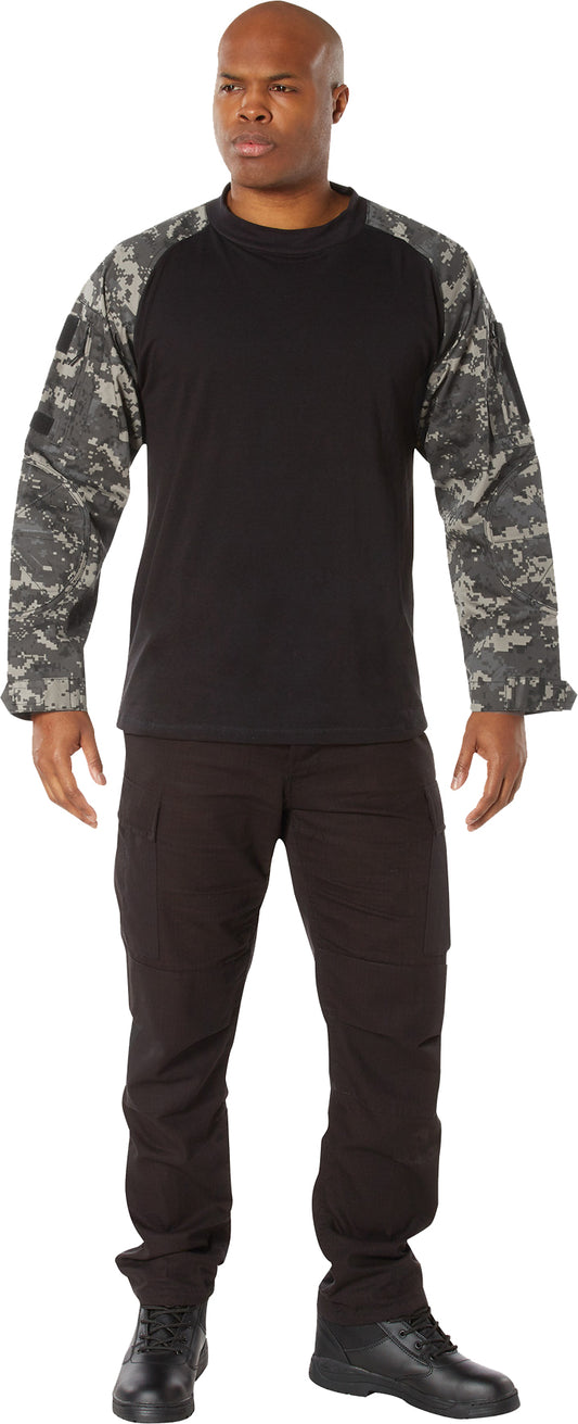 Subdued Urban Digital Camo - Tactical Combat Shirt Paintball Airsoft Base Layer Top - Men's