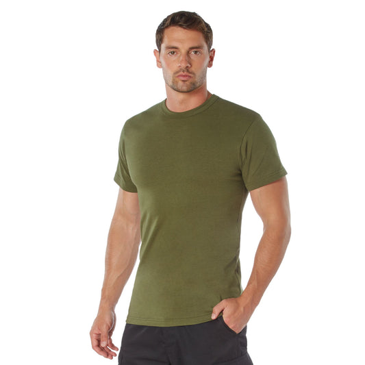 Heavyweight Poly/Cotton Short Sleeve T-Shirt - Olive Drab