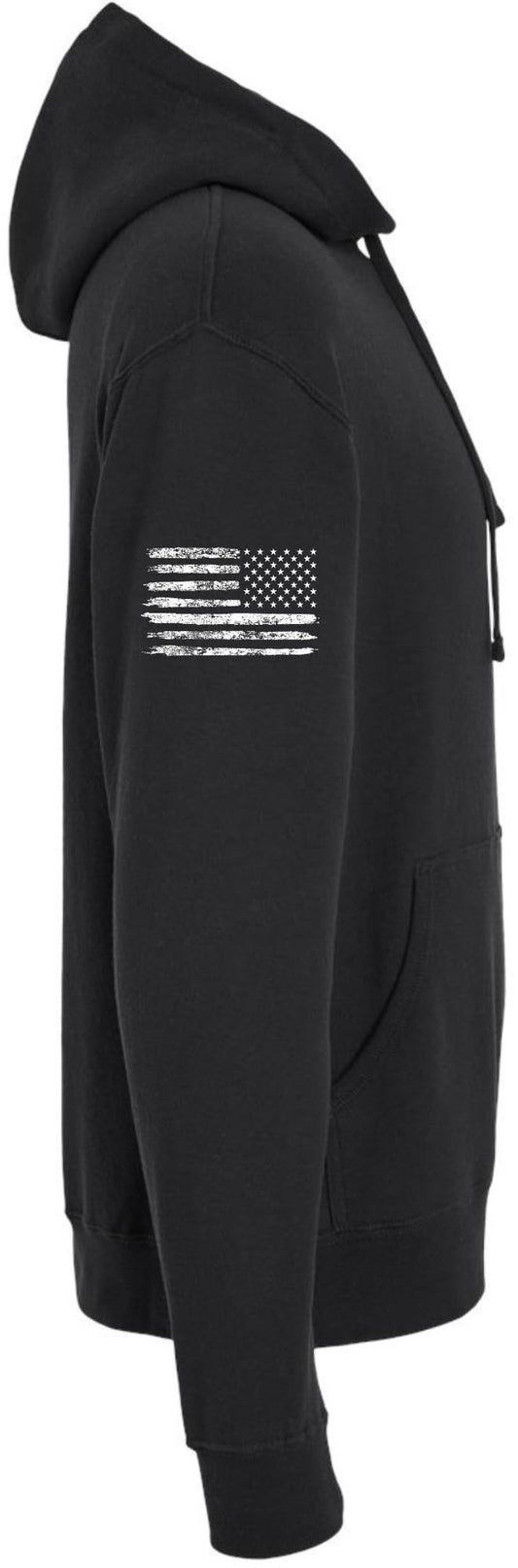 What Doesn’t Kill Me Better Start Running Funny Printed Hoodie USA Flag Sleeve Pullover, Black