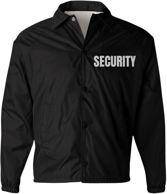 Security Jacket Double Sided Lightweight Coaches Guard Bouncer Windbreaker Coat
