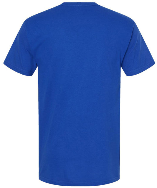 New York Basketball Printed T-Shirt - NY City NYC Ball Throwback Retro Design Shirt, Royal Blue
