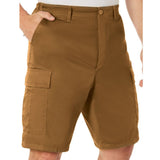 Work Brown - Tactical Cargo BDU Shorts - Polyester Cotton Twill - Button Fly Work Brown - Tactical Cargo BDU Shorts - Polyester Cotton Twill - Button Fly