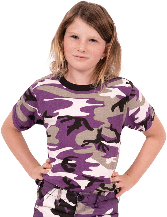 Ultra Violet Camouflage - Kids Military T-Shirt