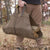 Earth Brown - Wax Canvas Log Carrier – Indoor/Outdoor Firewood Bag – Great for Campfires and Fireplaces