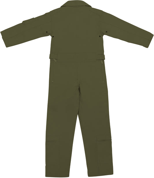 Olive Drab - Tactical Flight Suit US Air Force Style Pilots Coveralls - Kid's