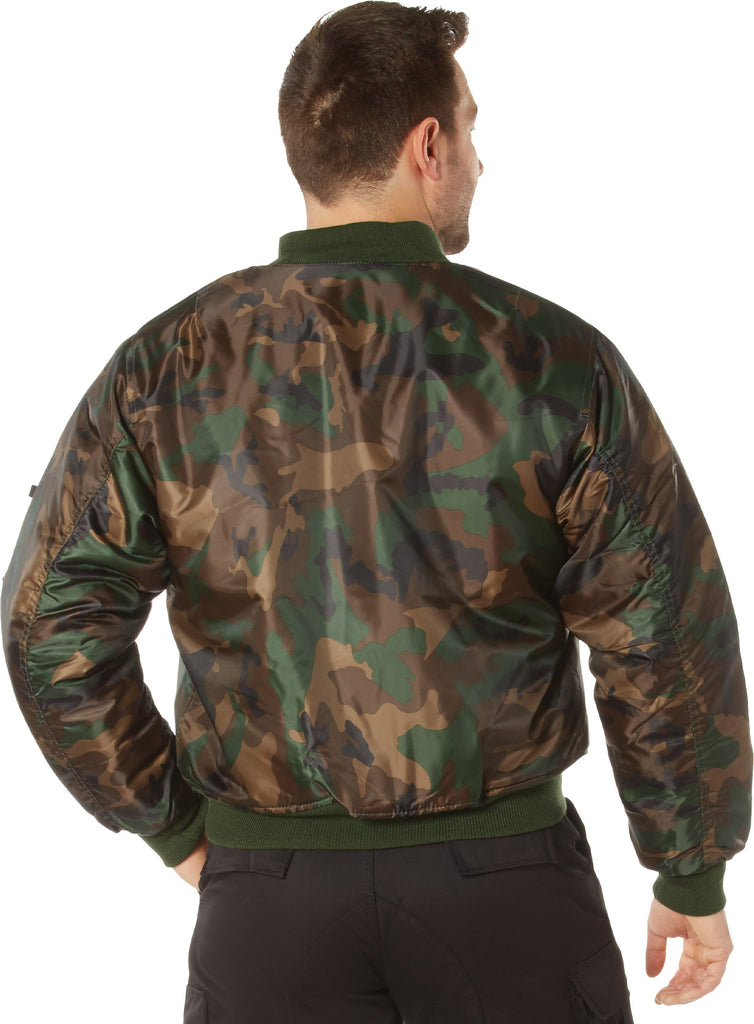 Woodland Camo - Air Force MA-1 Flight Jacket Bomber US Military