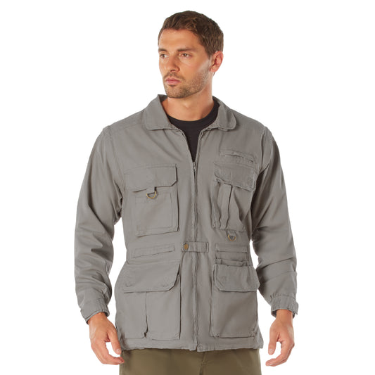 Khaki - Convertible Safari Outback Trailblazer Jacket and Vest