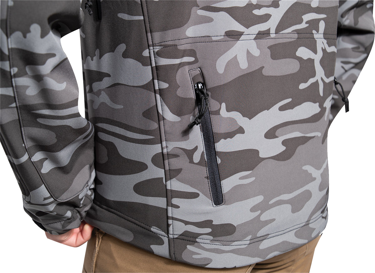 Black Camo Special Ops Soft Shell Jacket