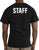 Black 2-Sided Staff T-Shirt Comfortable Short Sleeve Tee Shirt
