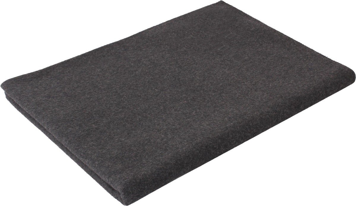 Grey - Wool Blanket Camping Outdoors Warm Extra Large Bed Cover - 66" x 90"