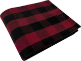 Red/Black Plaid Wool Blanket 62