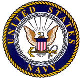 United States Navy with Crest Logo Decal/Outside