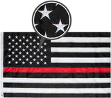 Deluxe Thin Red Line Flag / 3' X 5'