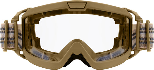 Coyote Brown Smoke & Clear ANSI Ballistic OTG Goggles
