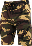 Woodland Camo - Camo And Solid Color Sweatshorts Woodland Camo - Camo And Solid Color Sweatshorts