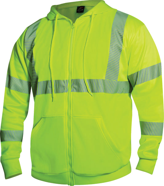Hi-Vis Performance Zipper Sweatshirt - Safety Green