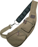 Olive Drab - Vintage Crossbody Large Canvas Sling Backpack Bag