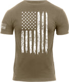 Coyote Brown Distressed US Flag Athletic Fit T-Shirt