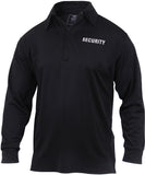 Black - Moisture Wicking Long Sleeve Security Polo Black - Moisture Wicking Long Sleeve Security Polo
