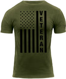 Olive Drab Veteran USA Flag T-Shirt