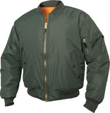 Sage Green - Enhanced Nylon MA-1 Flight Jacket