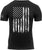 Black Distressed US Flag Athletic Fit T-Shirt