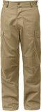 Khaki - Relaxed Fit Zipper Fly BDU Pants