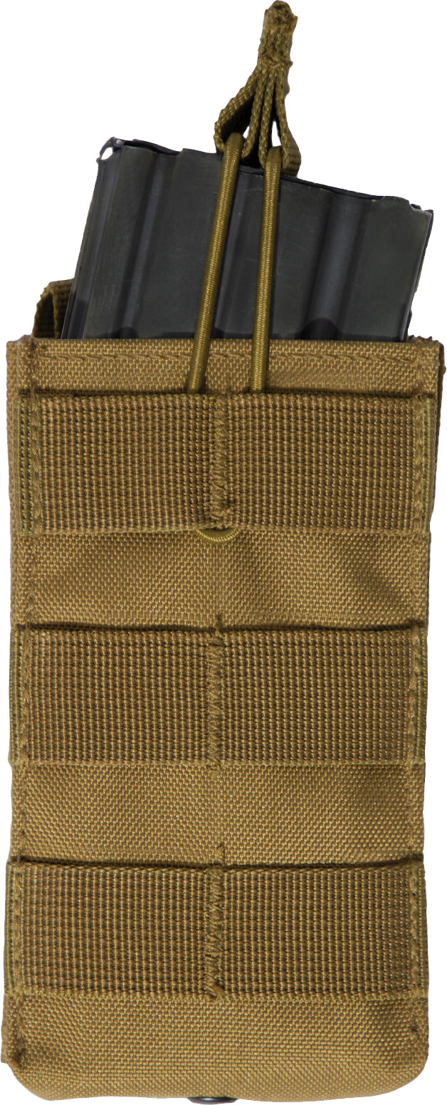 MOLLE Open Top Single Mag Pouch with Clip and Easy-Access Elastic Pull Tabs MOLLE Open Top Single Mag Pouch with Clip and Easy-Access Elastic Pull Tabs
