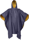 Navy Blue To Yellow - PVC Reversible Wet Weather Rain Poncho
