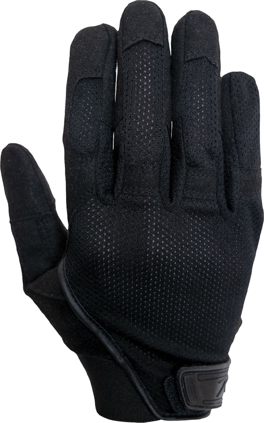 Black - Tactical Combat Gloves, Lightweight Mesh & Leather Durable Work Glove