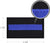 Thin Blue Line Law Enforcement Hook & Loop Patch 1 7/8
