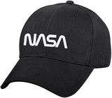 Black NASA Worm Logo Low Profile Cap