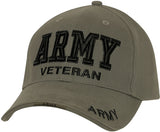 Olive Drab Deluxe Low Profile Army Veteran Cap
