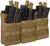Coyote Brown MOLLE Open Top Six Rifle Mag Pouch