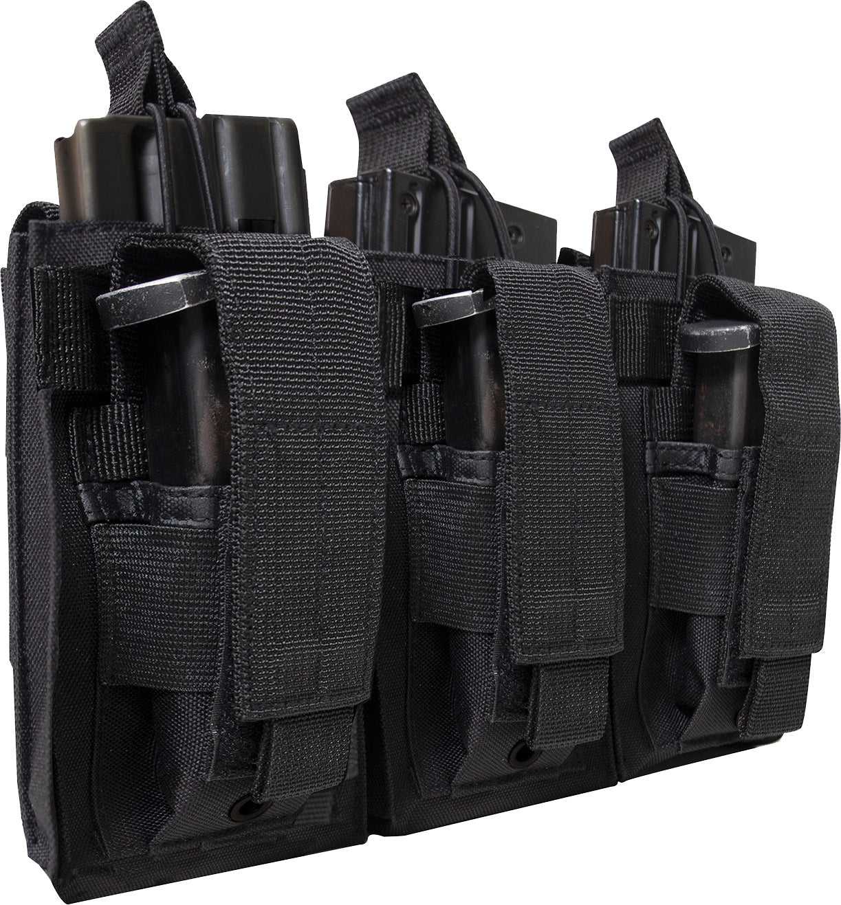 Black MOLLE Triple Kangaroo Rifle and Pistol Mag Pouch Black MOLLE Triple Kangaroo Rifle and Pistol Mag Pouch
