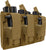 Coyote Brown MOLLE Triple Kangaroo Rifle and Pistol Mag Pouch Coyote Brown MOLLE Triple Kangaroo Rifle and Pistol Mag Pouch