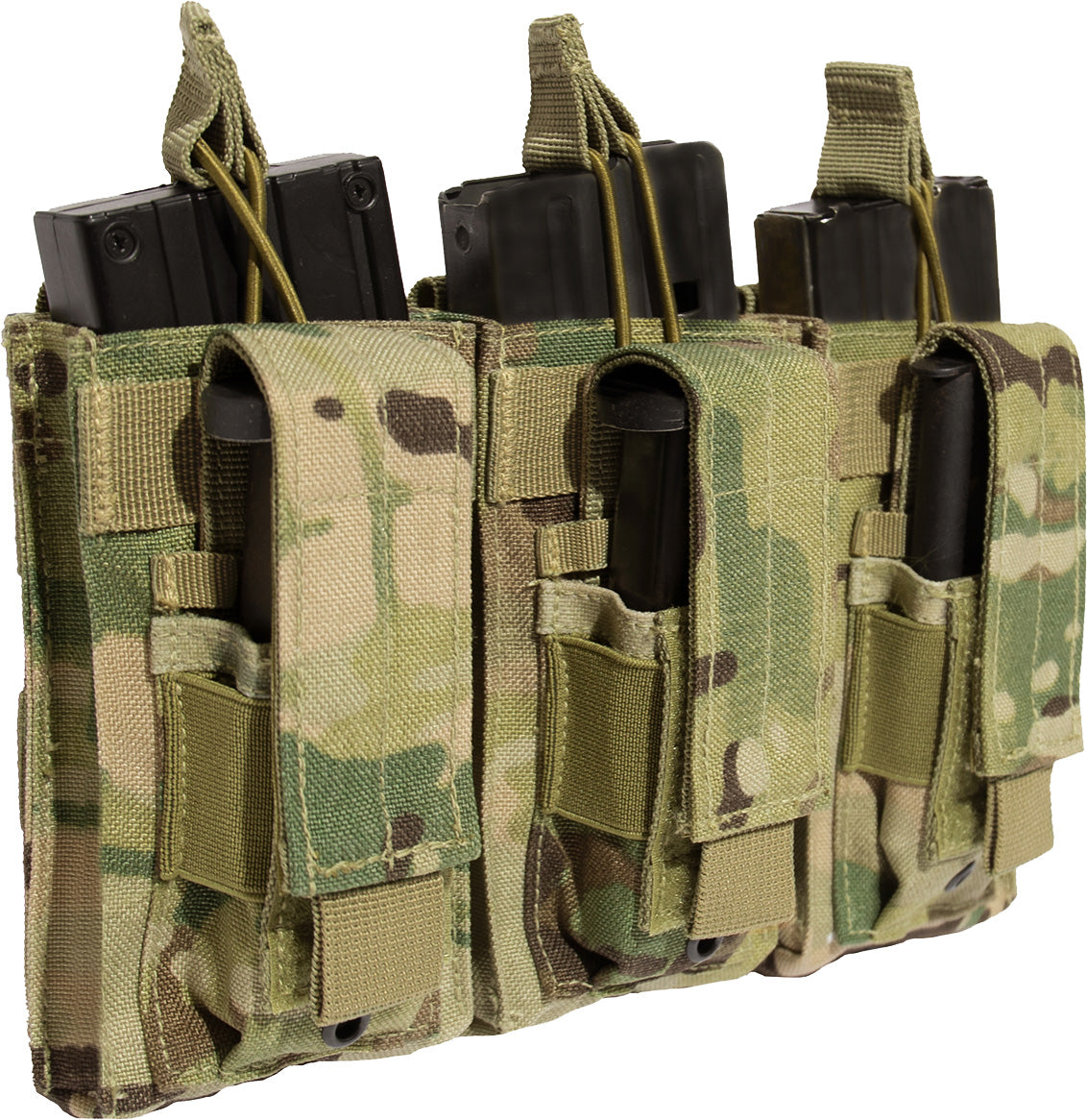 MultiCam MOLLE Triple Kangaroo Rifle and Pistol Mag Pouch MultiCam MOLLE Triple Kangaroo Rifle and Pistol Mag Pouch