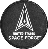 US Space Force Patch Round With Hook Back