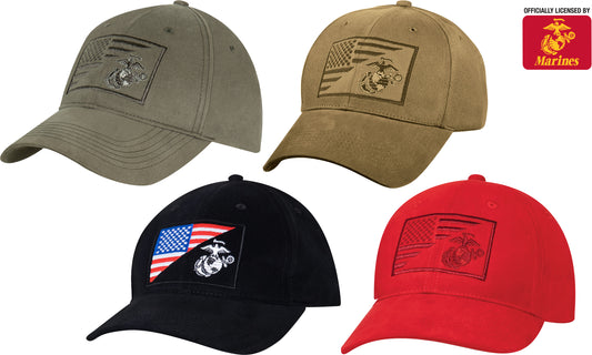 USMC Eagle, Globe and Anchor / US Flag Low Pro Cap