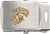 Gold USMC Marines Emblem on Web Belt Buckle 1.25